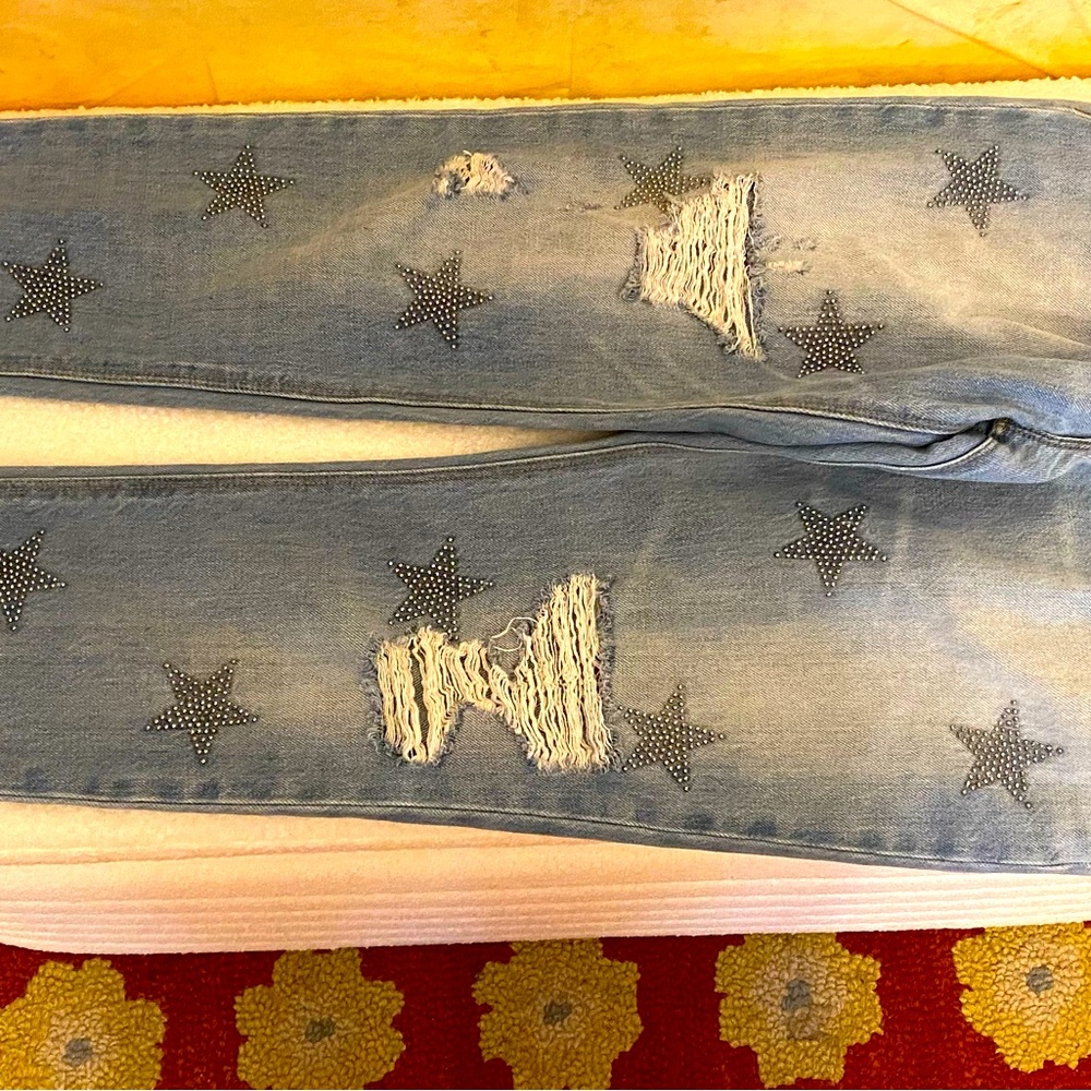 Hudson star studded jeans
